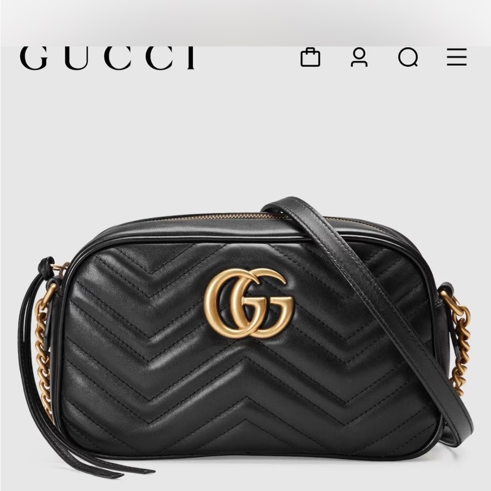 Gucci Black and Gold Crossbody Bag